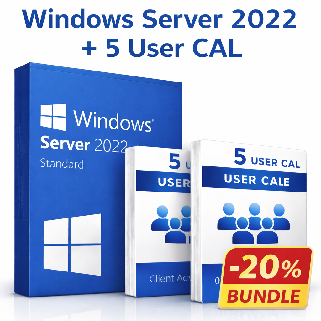 Windows Server 2022 + 5 User CAL – Bundle