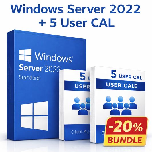 Windows Server 2022 + 5 User CAL – Bundle