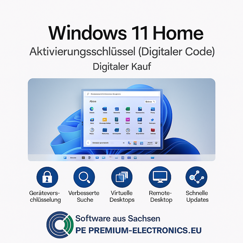 Windows 11 Home – Digital Activation Code (ready to use immediately)