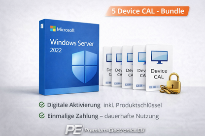 Windows Server 2022 + 5 User CAL – Bundle