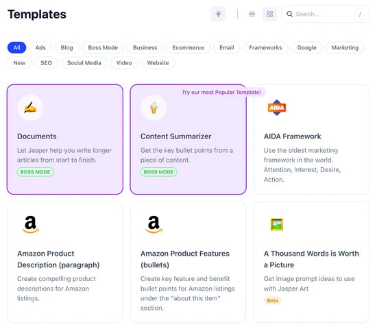 Jasper Marketing KI – KI-Texte für Marketing, Ads & Content-Teams