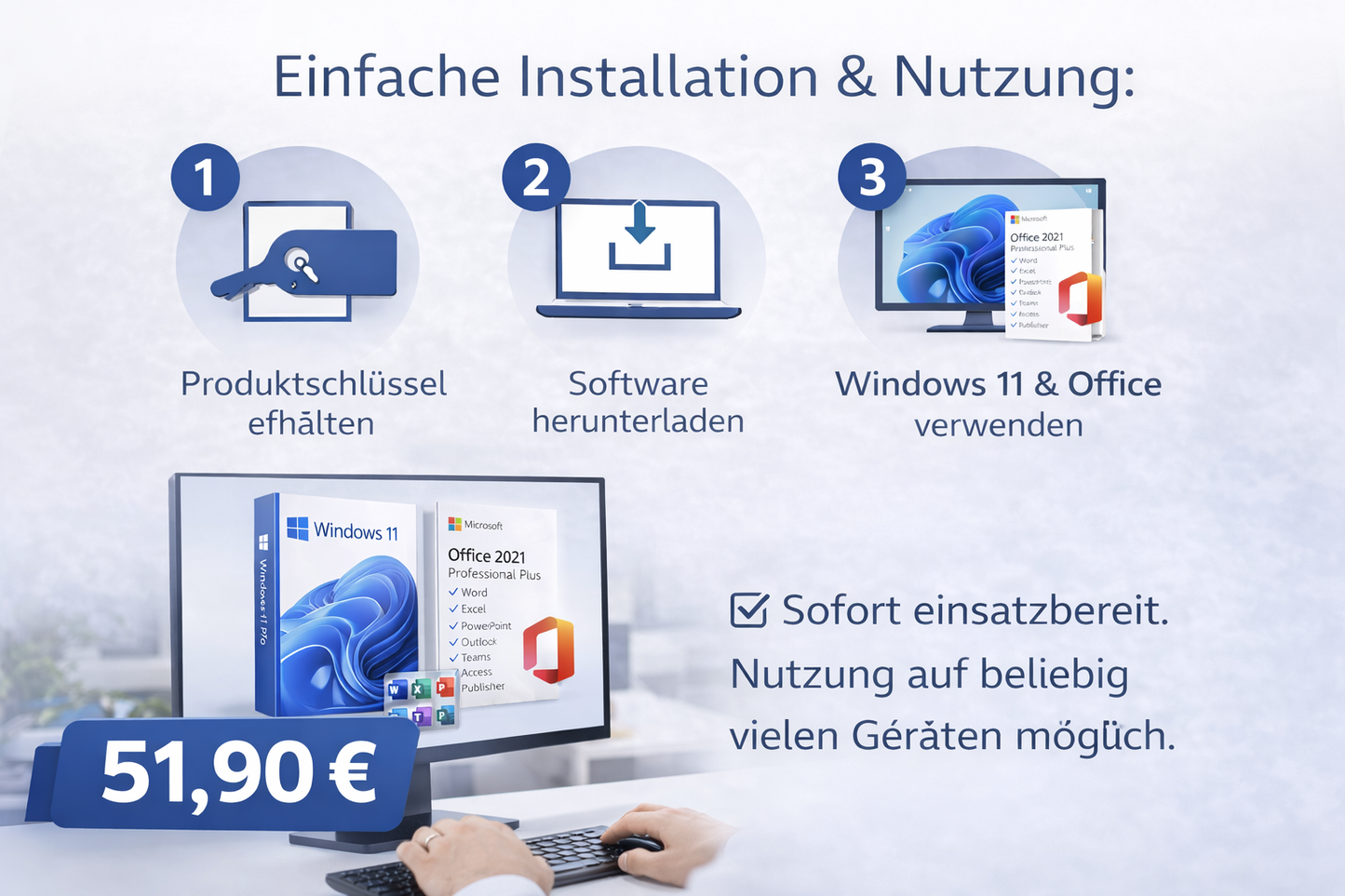 Windows 11 Pro + Office 2021 professional Plus – Bundle