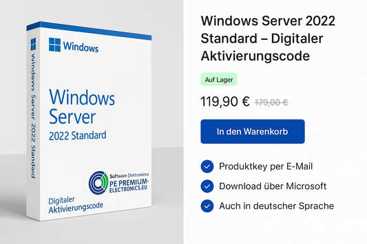 Windows Server 2022 Standard/Essentials – Aktivierungscode (Digitaler Code)