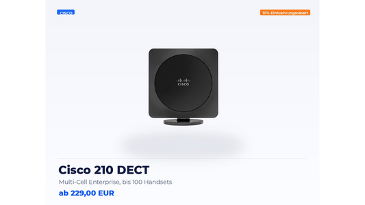 Cisco 210 DECT – Multi-Cell Enterprise, bis 100 Handsets