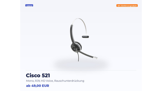 Cisco 521 – Mono, RJ9, HD Voice, Rauschunterdrückung